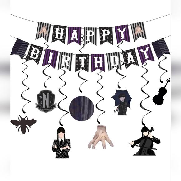 Other - Wednesday Birthday Decorations Bundle